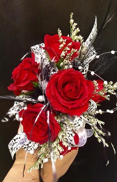 Wrist Corsage with Spray Roses