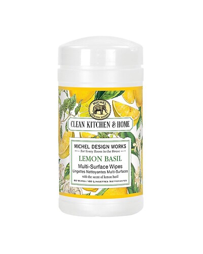 Michel Design Lemon Basil Multi-Surface Wipes