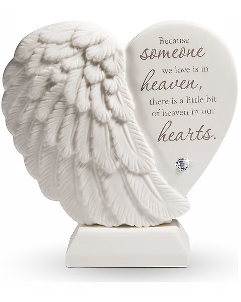 Porcelain Heart Shaped Angel Wings
